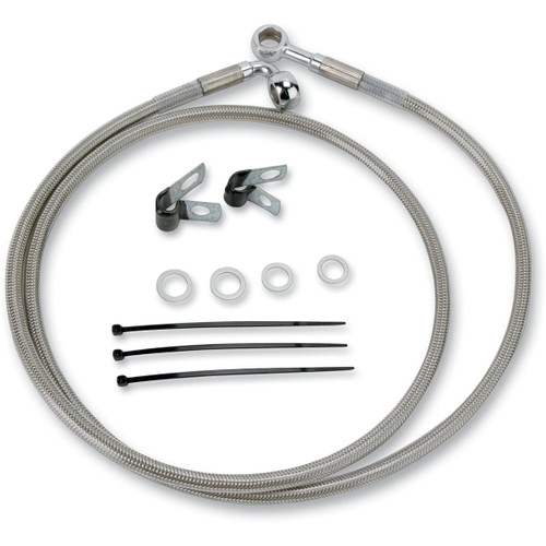 Drag Specialties - Brake Line - Front - +2" - Stainless Steel