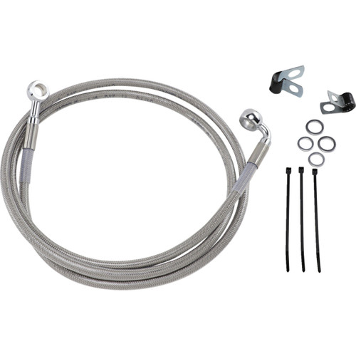 Drag Specialties - Brake Line - Front - +10" - Stainless Steel