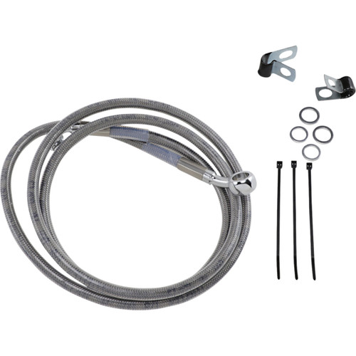 Drag Specialties - Brake Line - Front - +10" - Stainless Steel