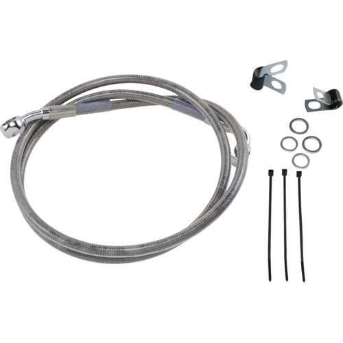 Drag Specialties - Brake Line - Front - +2" - Stainless Steel