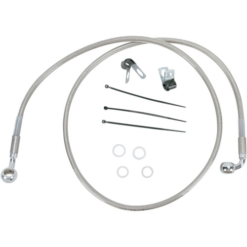 Drag Specialties - Brake Line - Front - +2" - Stainless Steel
