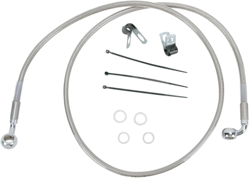 Brake Line - Front - +10" - Stainless Steel