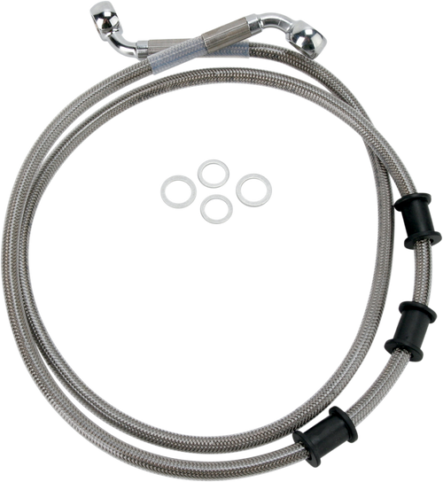 Brake Line - Front - +2" - Stainless Steel