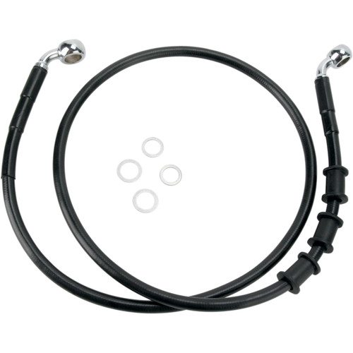 Drag Specialties - Brake Line - Front - Black - +6"