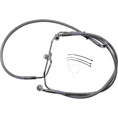 Drag Specialties - Brake Line - +2" - Stainless Steel - FXDF '08-'17