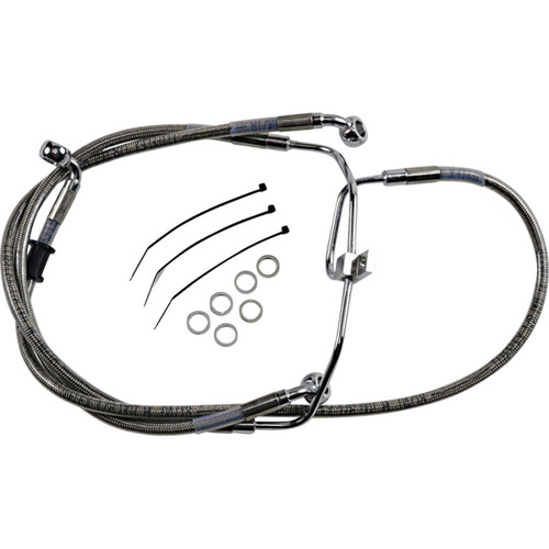 Drag Specialties - Brake Line - +6" - Stainless Steel - FXDF '08-'17
