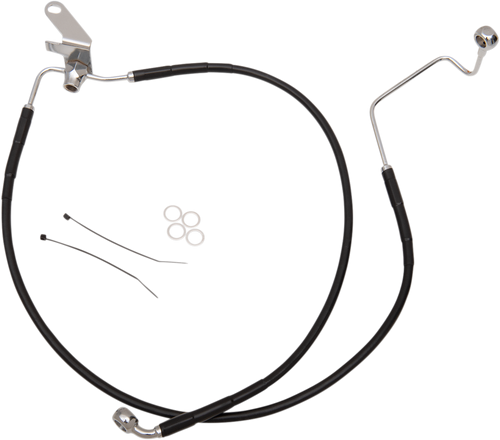Brake Line - Front - Black - +2" - Softail 04-06