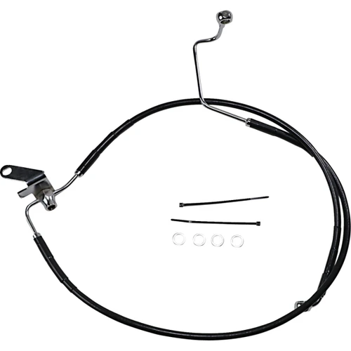 Drag Specialties - Brake Line - Rear - Black - +3" - Softail '04-'06