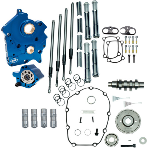 S&S Cycle #310-1001B - Cam Chest Kit - Water Cooled - Gear Drive - 465 Cam - Chrome Pushrod Tubes - M8
