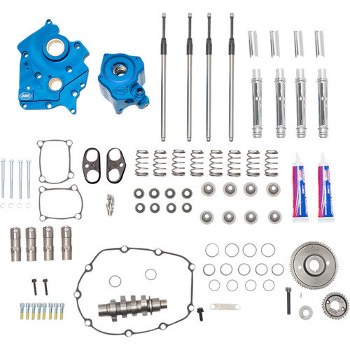 S&S Cycle #310-1117A - Cam Chest Kit - Water Cooled - Gear Drive - 540 Cam - Chrome Pushrod Tubes - M8