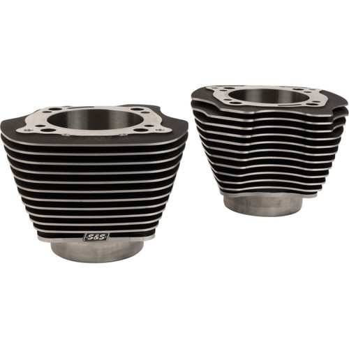 S&S Cycle #910-1005A - Cylinder Set - 4.320" Bore - Unhoned - Black w/Highlighted Fins - M8