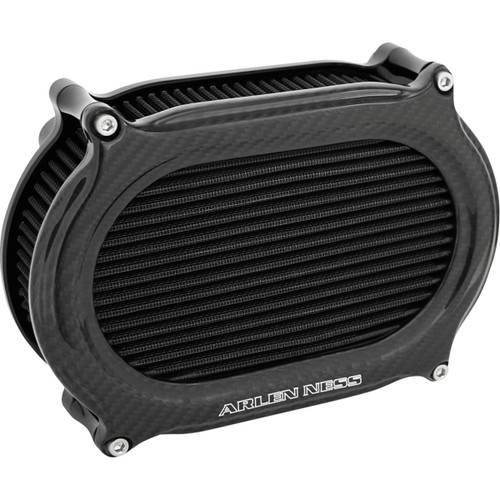 Arlen Ness #600-218 - Stage 2 Oval Air Cleaner Kit - Carbon Fiber