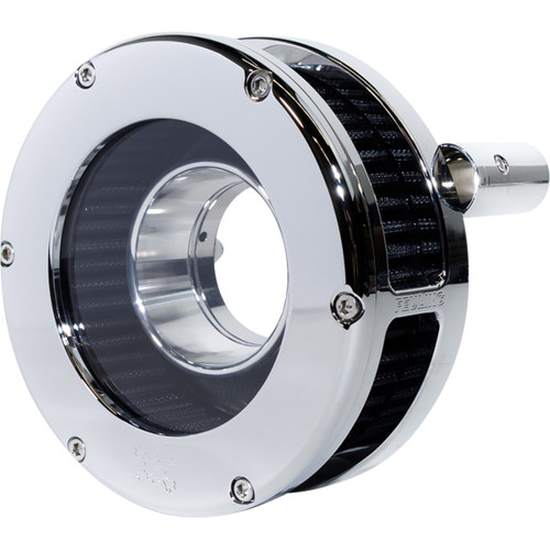 Feuling Parts #5568-S - Slim BA Air Cleaner Kit - Chrome/Clear - Black Filter - '93-'99 EVO Big Twin