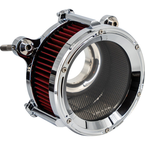 Trask #TM-1025CH - 68 mm Assault Charge Air Cleaner - Chrome - Gen 2 M8