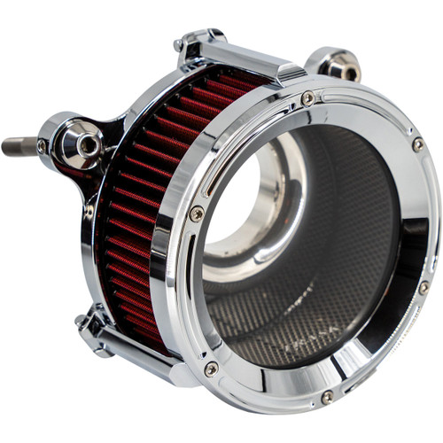 Trask #TM-1025CH - 68 mm Assault Charge Air Cleaner - Chrome - Gen 2 M8