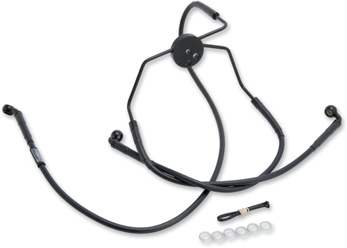 Brake Line - Front - +8" - FL 08-13 - Black