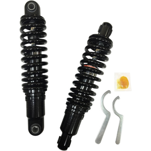 Drag Specialties Shocks - Premium Ride-Height Adjustable Shocks - 12" - Heavy Duty - Black