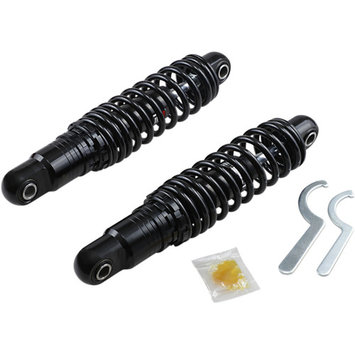 Drag Specialties Shocks - Premium Ride-Height Adjustable Shocks - 12" - Heavy Duty - Black