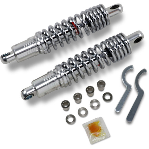 Drag Specialties Shocks - Premium Ride-Height Adjustable Shocks - 12.5" - Heavy Duty - Chrome