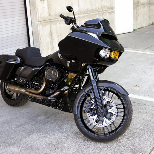 Arlen Ness #210-084 - Front Fender - Wrapper - 21" - Carbon Fiber/Gloss - HD Touring '23-'25