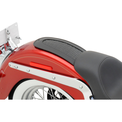 Drag Specialties Seats - Fender Skin - Embossed Faux Gator Leather Center