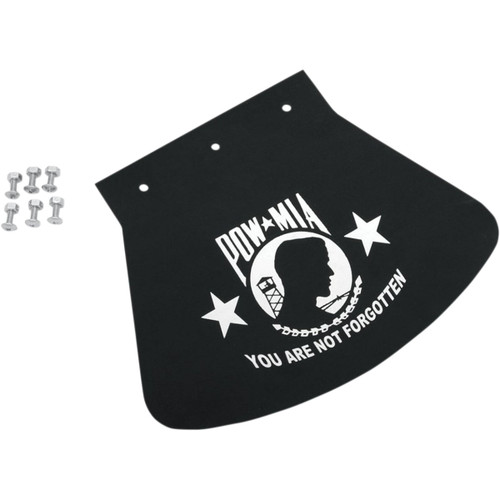 Drag Specialties Seats - Mud Flap - POW-MIA - 10-1/2" W x 8" H