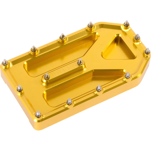 Thrashin Supply CO. #TSC-2220-5 - Aggressor Brake Pedal Pad - Gold - Touring