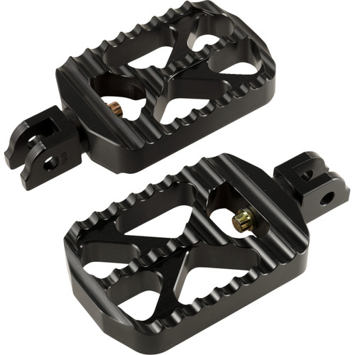 Joker Machine #08-646-6B - Bear Claw Foot Pegs - Black - Harley-Davidson