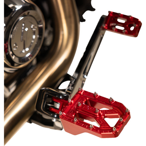 Thrashin Supply CO. #TSC-2022-2-D - Aggressor Foot Pegs - Rear- Red - HD '72-'25