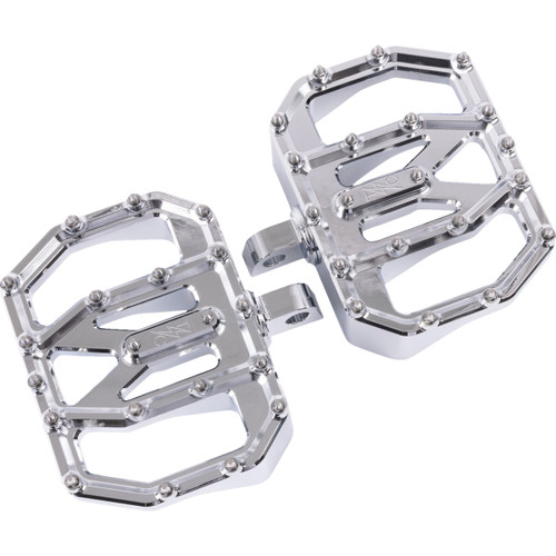 Thrashin Supply CO. #TSC-2031-3-D - Mini Aggressor Floorboards - Chrome - Rear