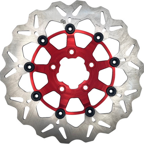 Gbrakes #DF680CW-R - Brake Rotor - Front - Red