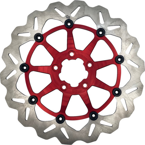 Gbrakes #DF680CWSS-R - Brake Rotor - Front - Red