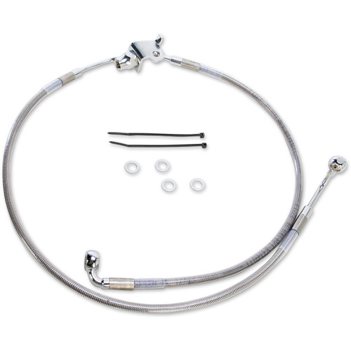 Drag Specialties - Brake Line - Rear - Stainless Steel