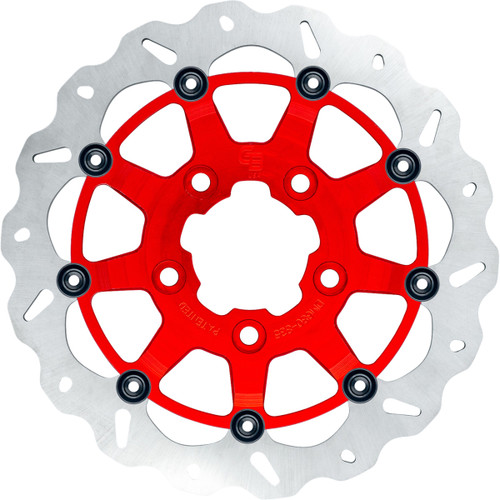 Gbrakes #GBDU035 - Wave® Brake Rotor - Front - 13" - Narrow Band - Red