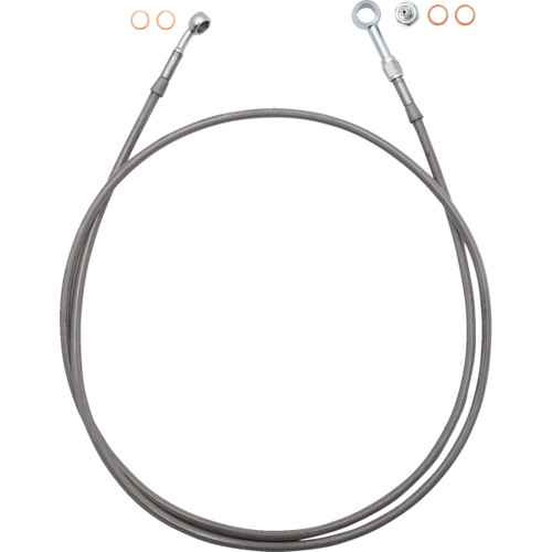 FAT Baggers INC. #100062 - EZ Install Brake Line - 62" - Stainless Steel Braid
