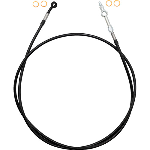 FAT Baggers INC. #120064-B - EZ Install Brake Line - 64" - Black Braid