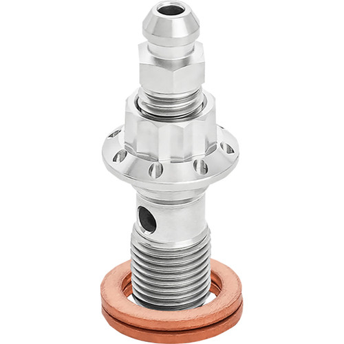 Arlen Ness #300-821 - Banjo Bolt with Bleeder - 10 mm - Polished