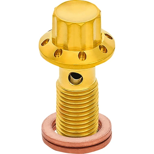 Arlen Ness #300-826 - Banjo Bolt - 3/8"-24 - Gold