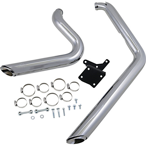 Vance & Hines #17213 - Shortshots Staggered Exhaust System - Chrome