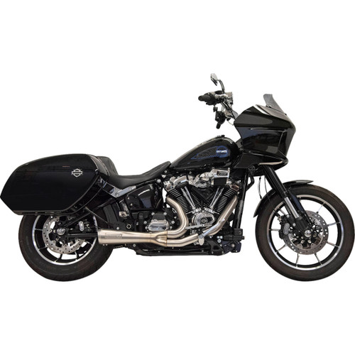 Bassani Xhaust #1S79SS - 2-into-1 Ripper Exhaust System with Megaphone Muffler - Short - Stainless - M8 Softail