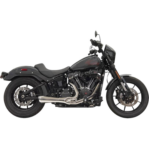 Bassani Xhaust #1S75 - 2-into-1 The Ripper Exhaust System with Megaphone Muffler - Short - Chrome - M8 Softail