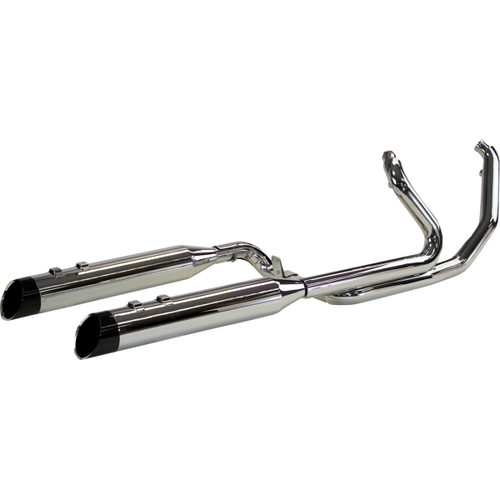 Khrome Werks #200630-SR - 2-into-1-into-2 Dominator-SR Exhaust System - Chrome - Without End Caps - Twin Cam Touring