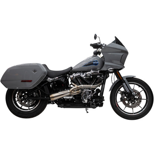 Trask #TM-5132 - 2-into-1 Big Sexy Exhaust System - Brushed Stainless Steel - M8 Softail