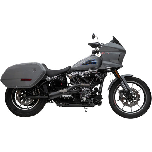 Trask #TM-5132BK - 2-into-1 Big Sexy Exhaust System - Stainless - M8 Softail