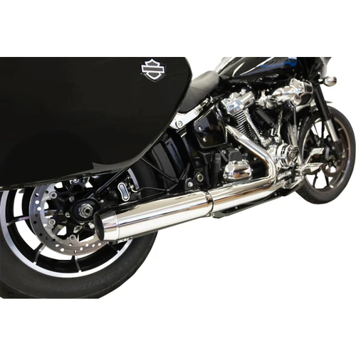Bassani Xhaust #1S38FP - 4" Slip-On Muffler with 2-1/2" x 10" Baffle Core - Chrome - 49-State