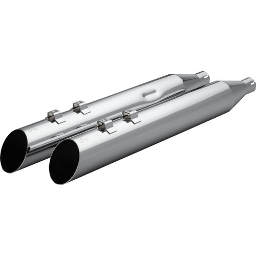 Khrome Werks #40FSL-1021-CHR - HP-Plus® Slip-On Mufflers - Slash Up - 4" - Trike/Twin Cam - Chrome