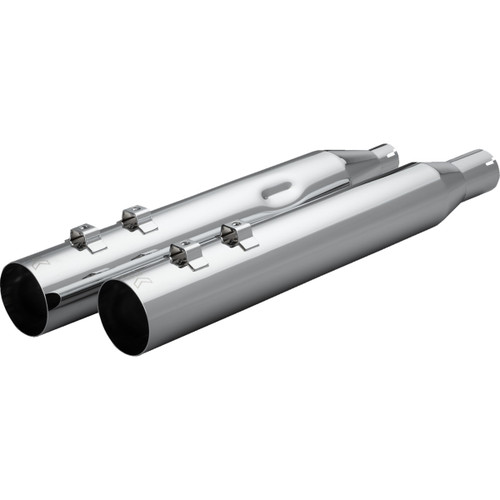 Khrome Werks #40FST-1012-CHR - HP-Plus® Slip-On Mufflers - 4" - Straight Cut with Ripper Baffle - M8 - Chrome