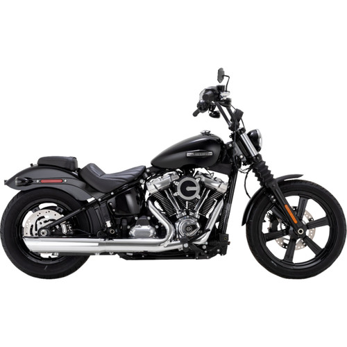 Vance & Hines #16750 - Twin Slash Slip-On Muffler - Chrome - Softail
