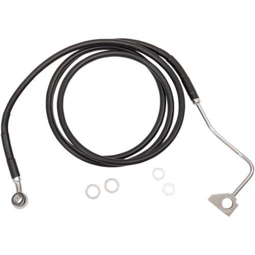 Drag Specialties - Brake Line - Front (Upper) - Black - +6" with ABS