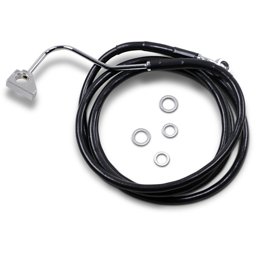 Drag Specialties - Brake Line - Front (Upper) - Black - +10" with ABS